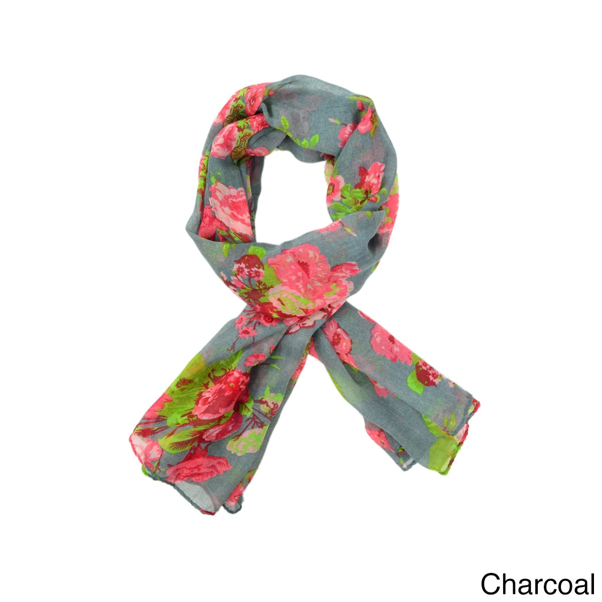 La77 Womens Pastel Floral Lightweight Scarf