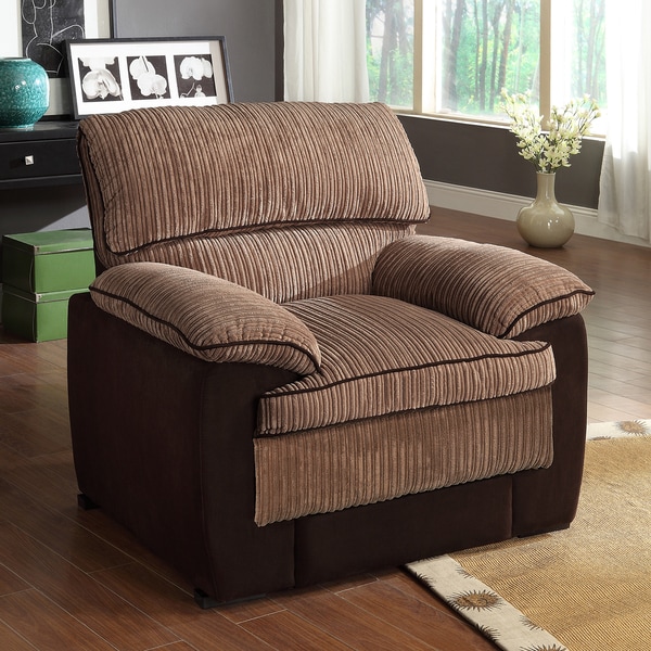 brown corduroy chair