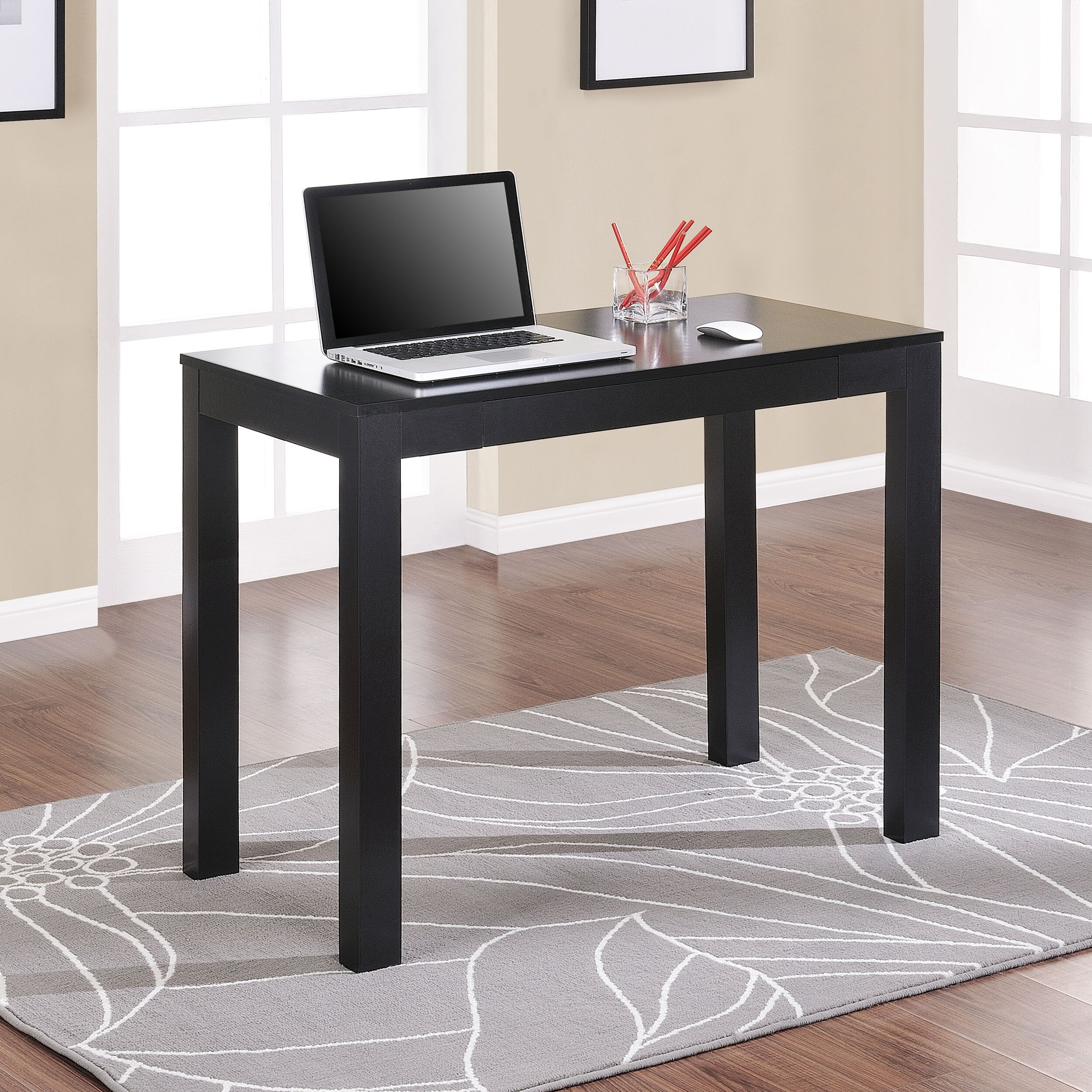 Shop Ameriwood Home Parsons Black Writing Desk - Free ...