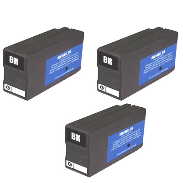 HP 950XL Black Ink Cartridge (Pack of 3) (Remanufactured)