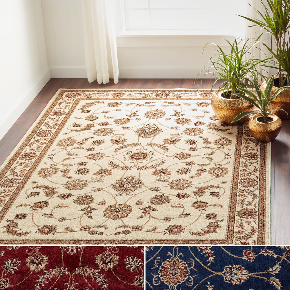 Admire Home Living Amalfi Traditional Scroll Pattern Area Rug