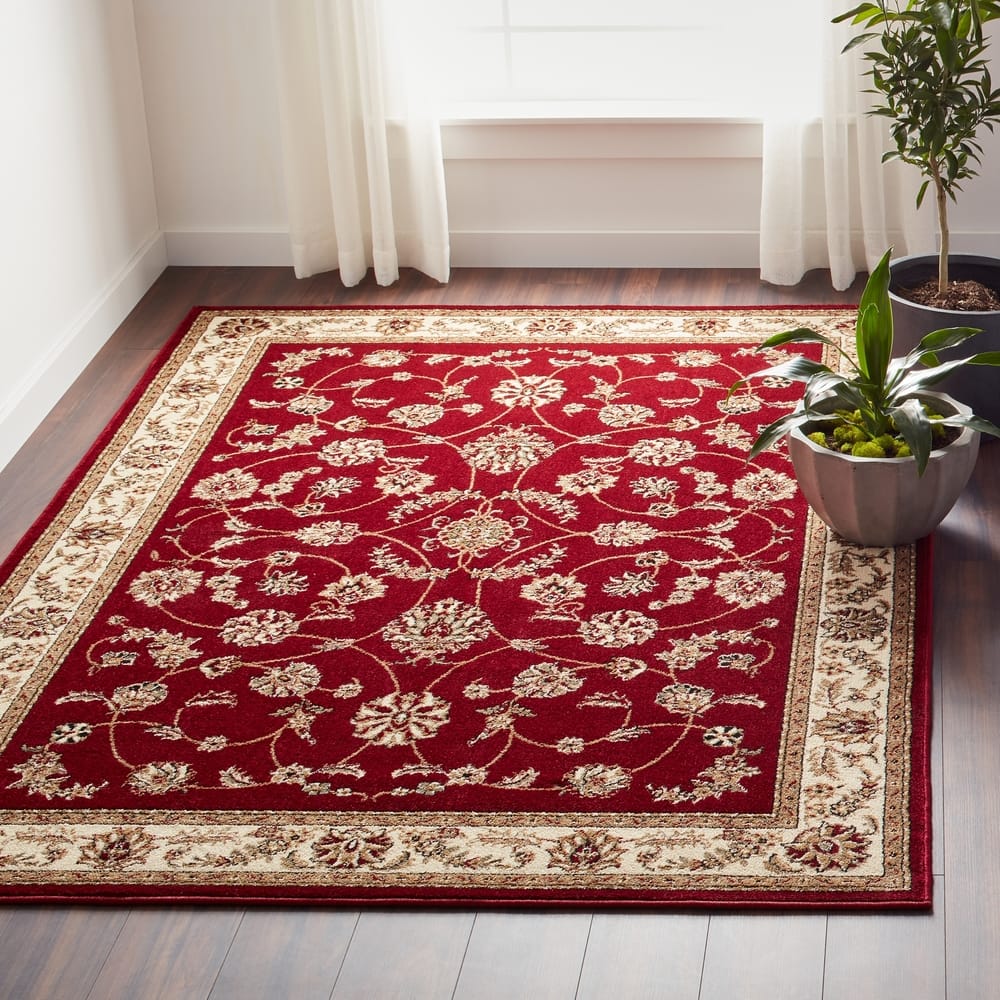 Admire Home Living Amalfi Traditional Scroll Pattern Area Rug