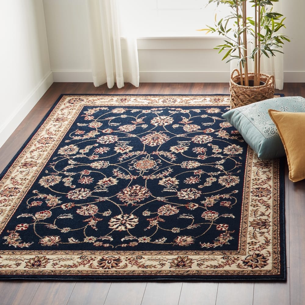 Admire Home Living Amalfi Traditional Scroll Pattern Area Rug