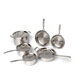 Shop Berghoff Earthchef Premium Copper Clad 10 Piece Cookware Set Overstock 7340979