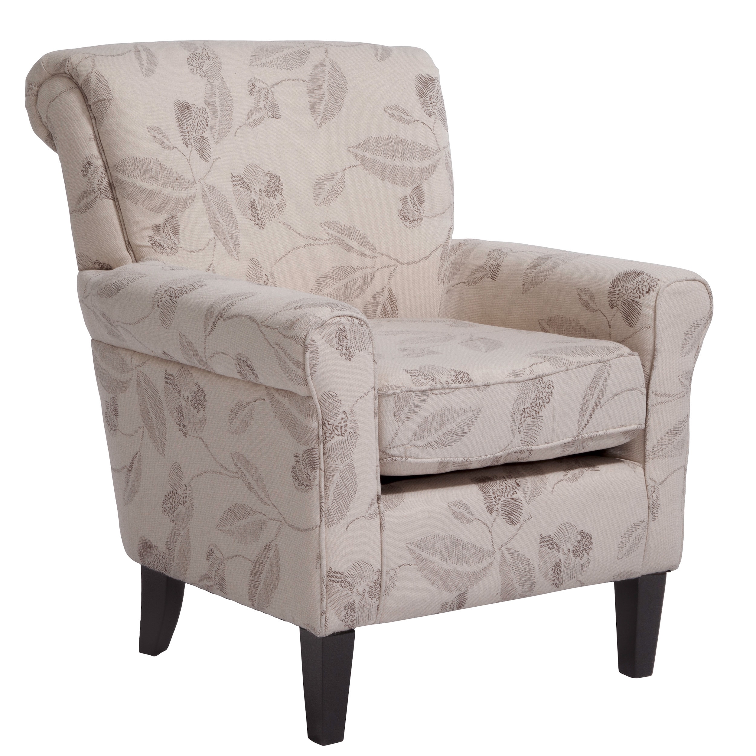 Shop Fontaine Embroidered Beige Club Chair By Christopher Knight