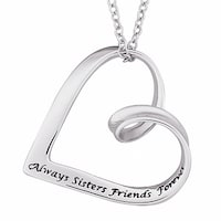 Miadora Sterling Silver Multi Link And Bead Necklace Free Shipping Sterling Silver Sisters Sentiment Heart Necklace
