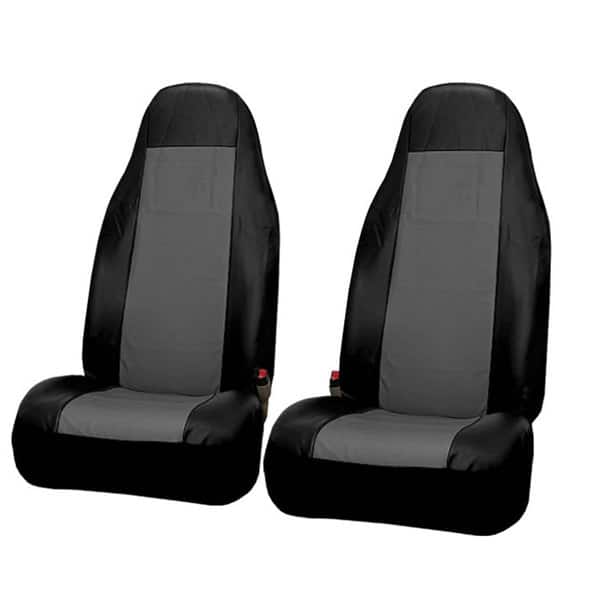 Universal Fit for Cars Black FH Group FH1018 Faux Leather Seat Protectors Font Set with Gift Trucks /& SUVs