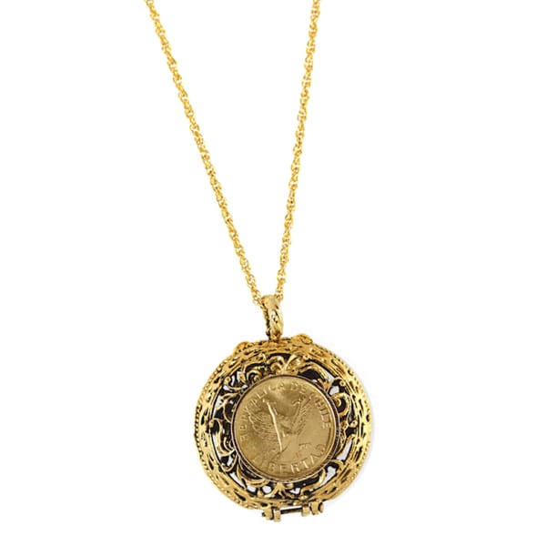 Shop American Coin Treasures 'Angel Libertad' Coin Mustard Seed Locket ...