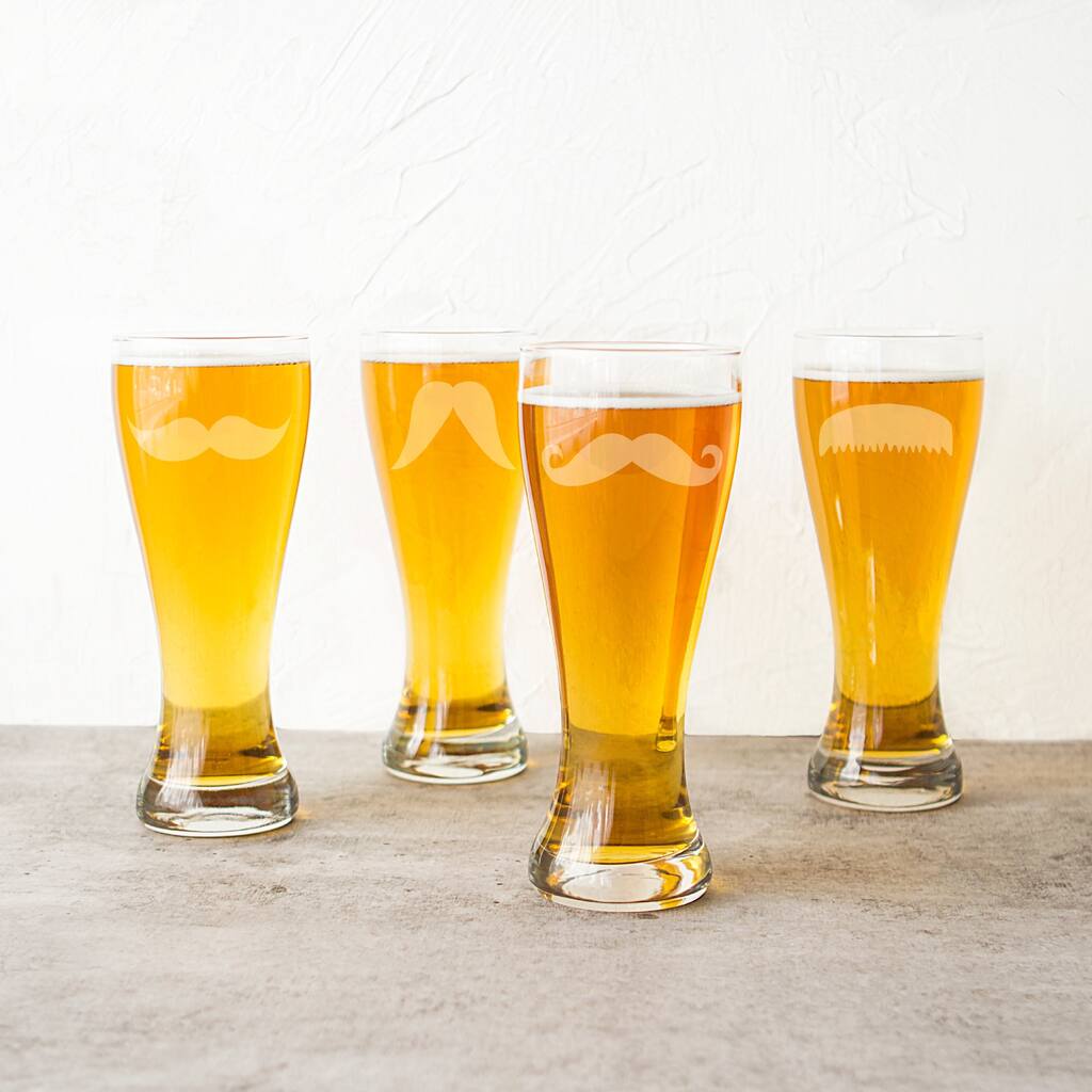 Gentlemen's Mustache Glassware Collection (Set of 4)