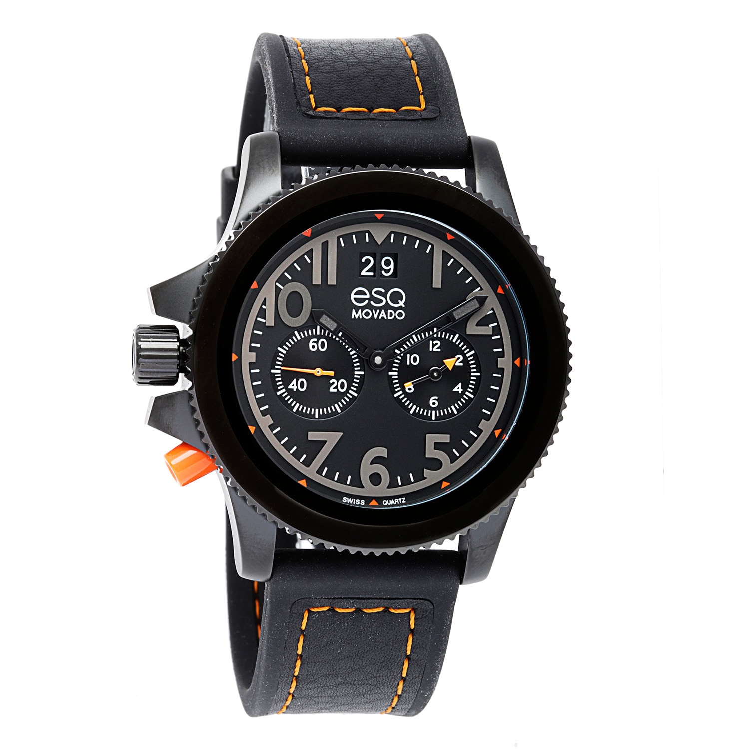 ESQ Mens Black Ion plated Stainless Steel Fusion Watch Today $454.99