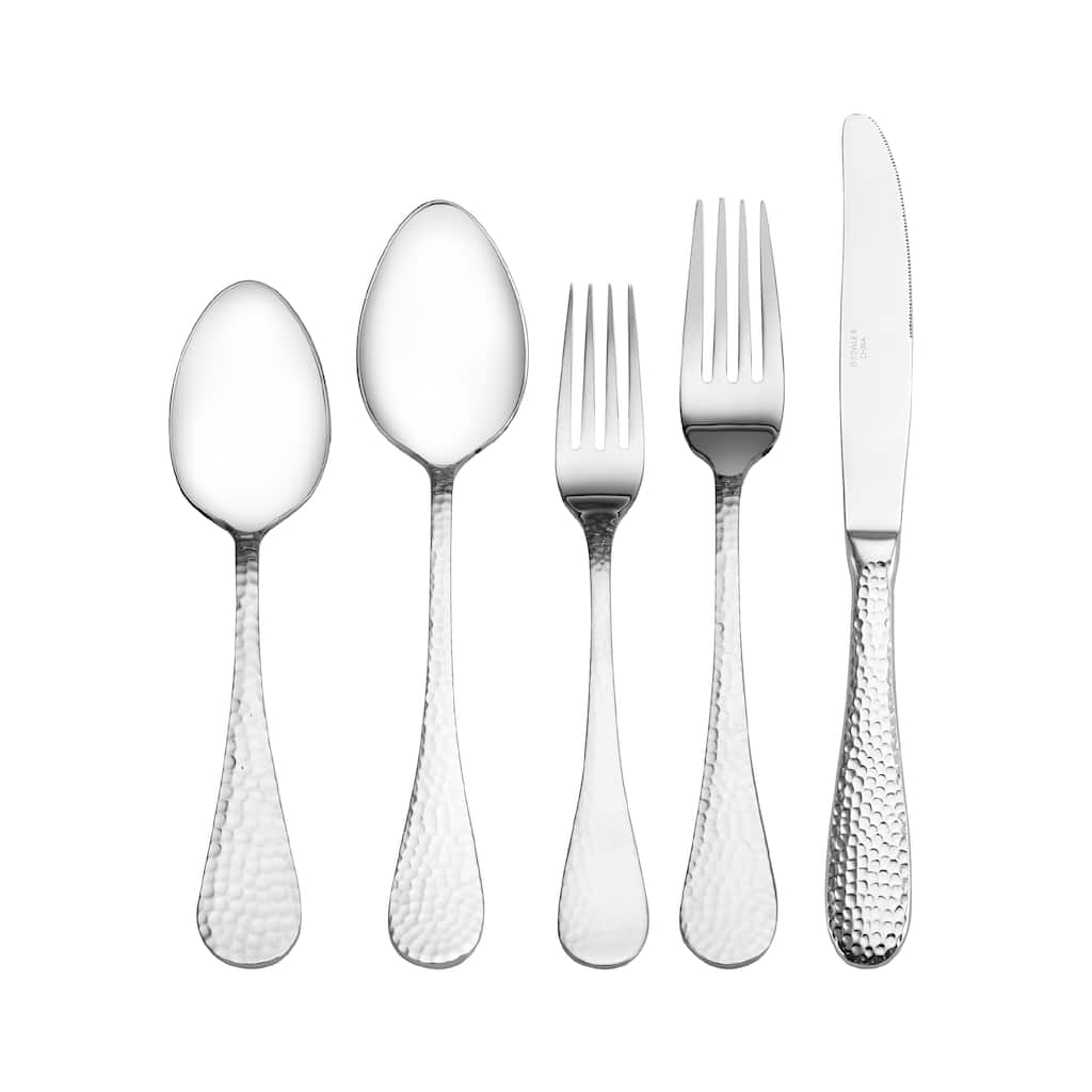Contiental Hammered 20-piece Flatware Set