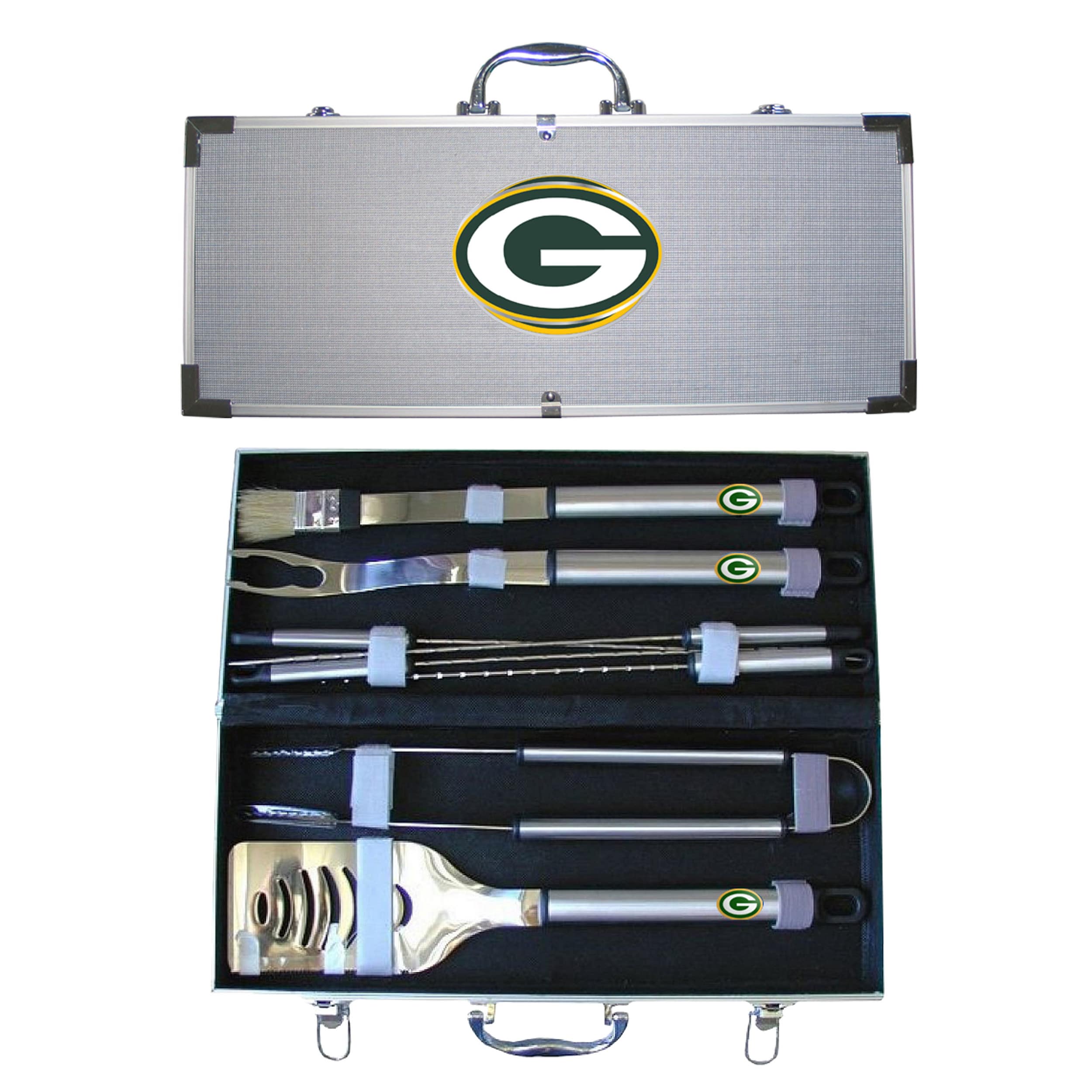 Nfl 8 piece Stainless Steel Barbecue Set With Aluminum Case