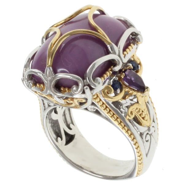 Michael Valitutti Two tone Silver Phosphosiderite Ring