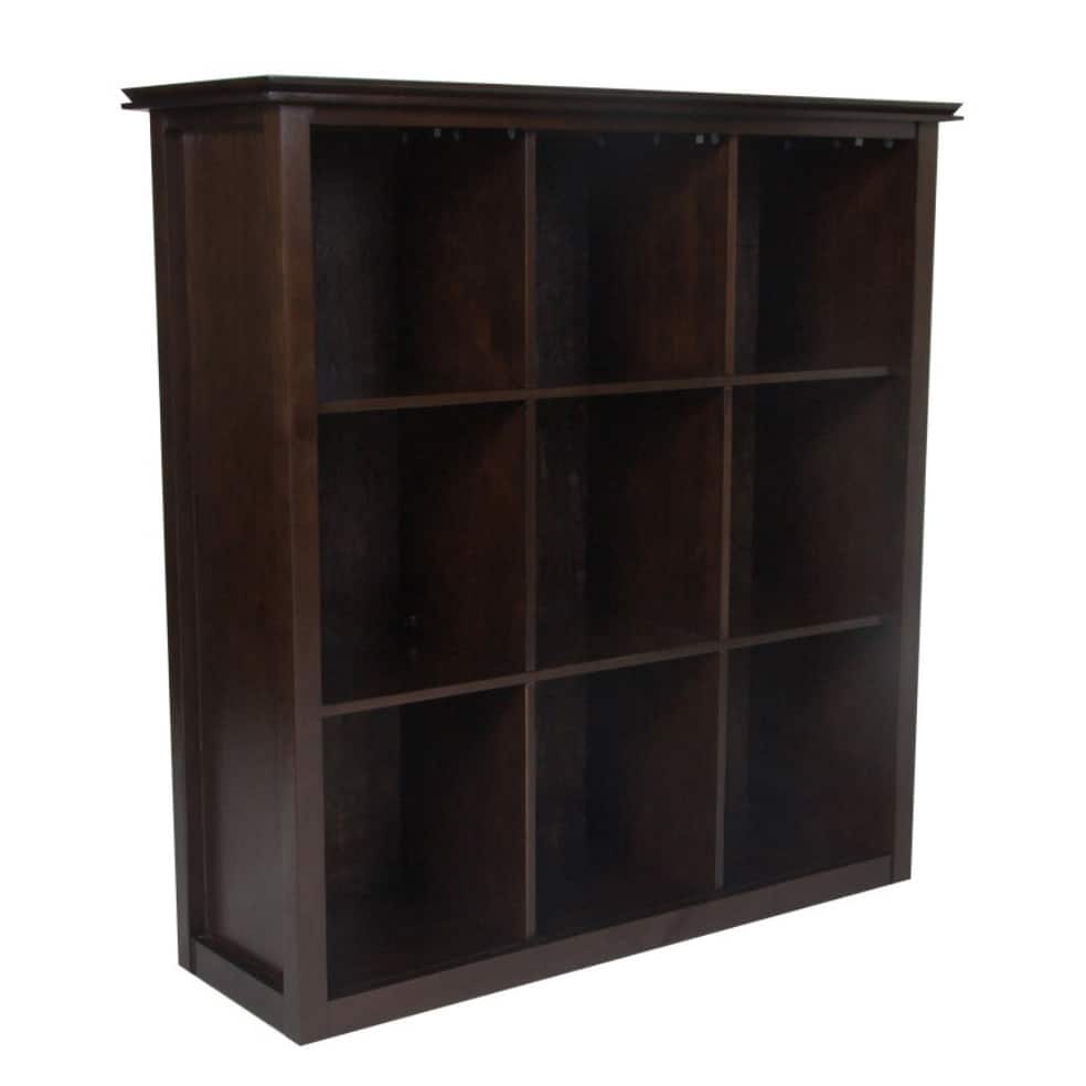 WYNDENHALL Stratford Espresso Brown 9 Cube Bookcase & Storage Unit