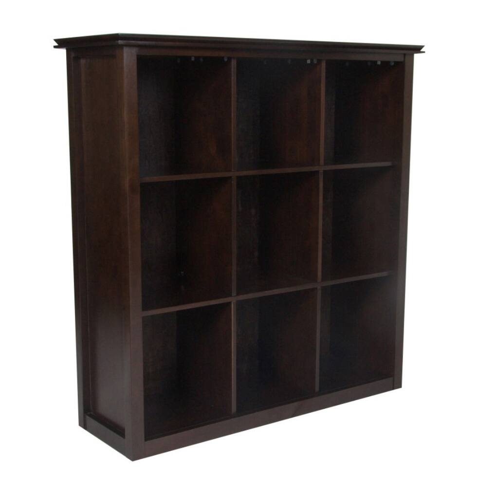 WYNDENHALL Stratford Espresso Brown 9 Cube Bookcase & Storage Unit
