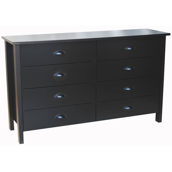 Shop Venture Horizon Nouvelle Black Finish 8 Drawer Lowboy