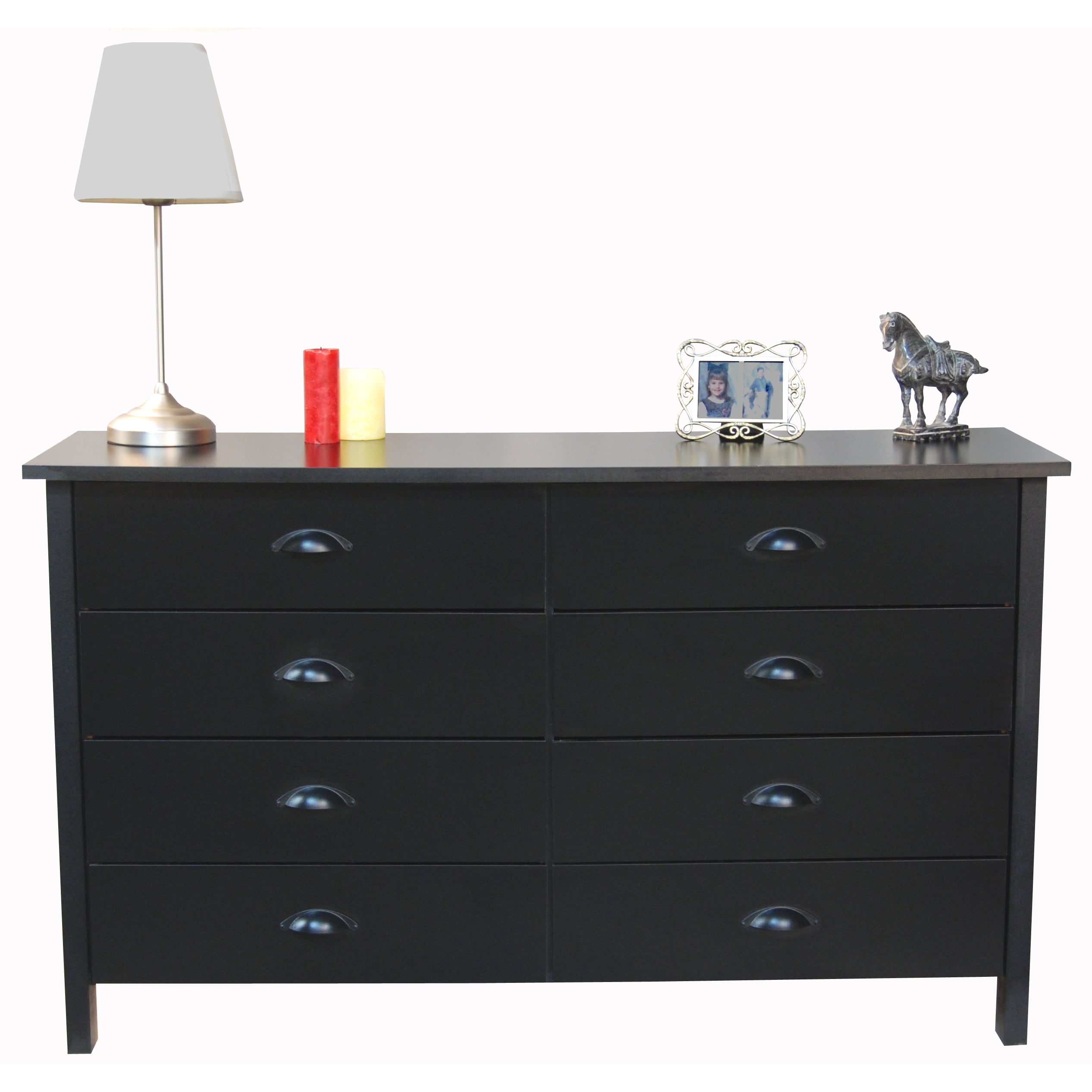 Shop Venture Horizon Nouvelle Black Finish 8 Drawer Lowboy