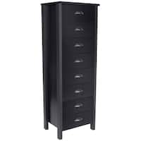 Venture Horizon 'Nouvelle' Black Finish 8-drawer Lingerie Bureau Dresser