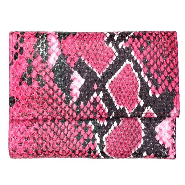 Shop Brandio Women&#39;s Pink Snake Print Leather Wallet - Free Shipping On Orders Over $45 ...