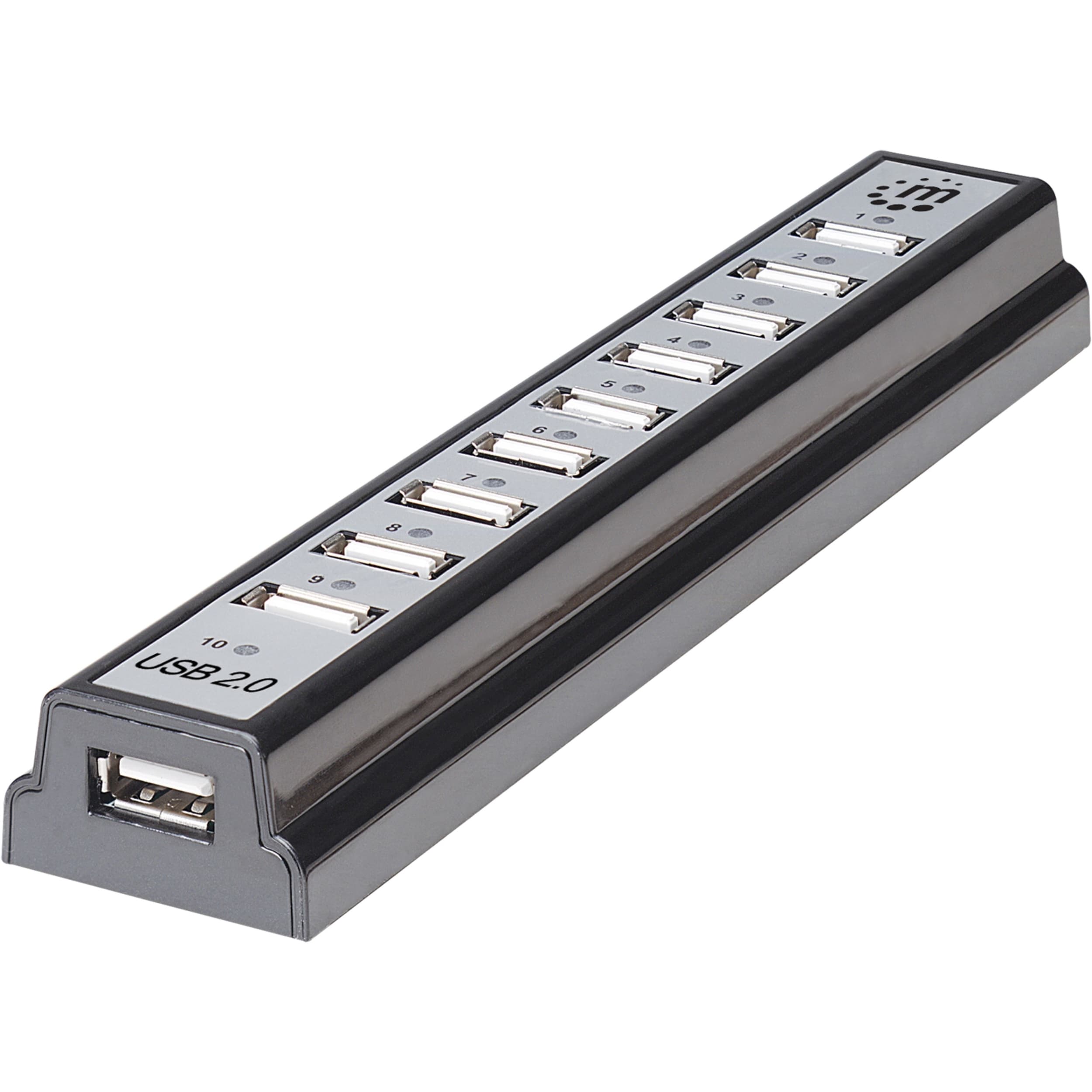 Manhattan 10 Port Hi Speed USB Desktop Hub, AC or Bus Power   14809320