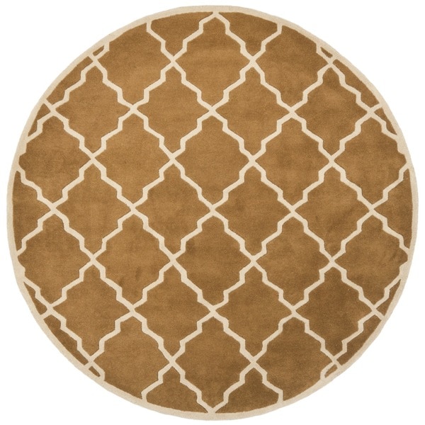 Safavieh Handmade Moroccan Chatham Brown Wool Rug (7' Round)