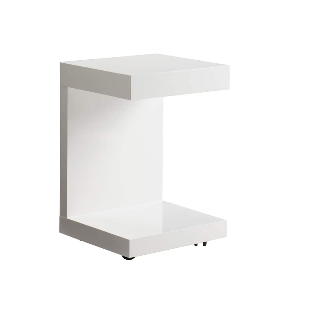 Sunpan 'Ikon' Bachelor Gloss White TV Table with Drawer