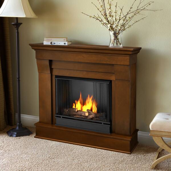 Shop Espresso Chateau Gel Fireplace By Real Flame Free Shipping