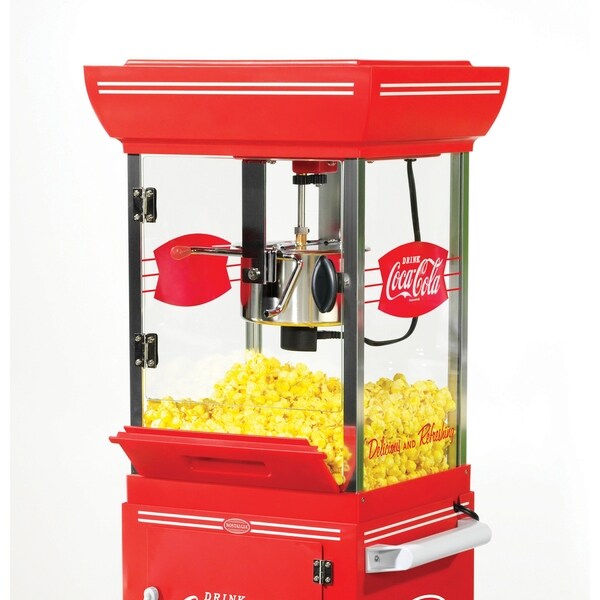 Nostalgia CCP399COKE Coca-Cola 2.5-Ounce Popcorn Cart - 48 Inches