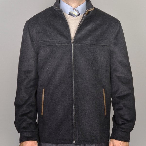 Men's Black Wool/Cashmere Blend Modern Fit Jacket Jackets
