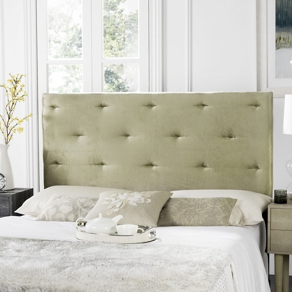 Safavieh Martin Antique Sage Upholstered Tufted Headboard