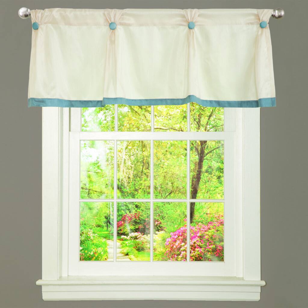 Lush Decor Monica Tufted Button Window Valance