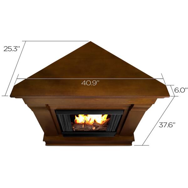 Shop Chateau Gel Corner Fireplace Espresso By Real Flame Free