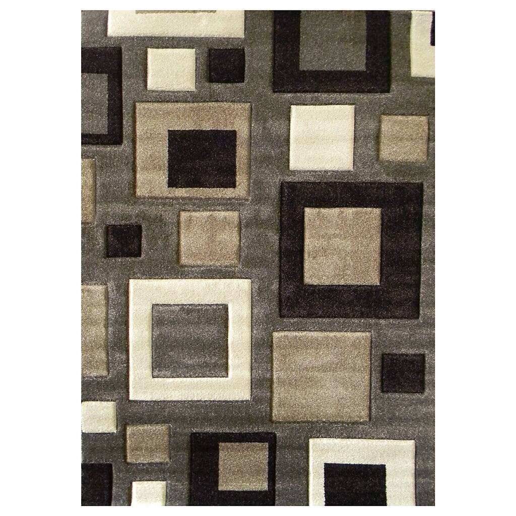 Studio 601 Geometric Square Design Fume Area Rug (5'x7')