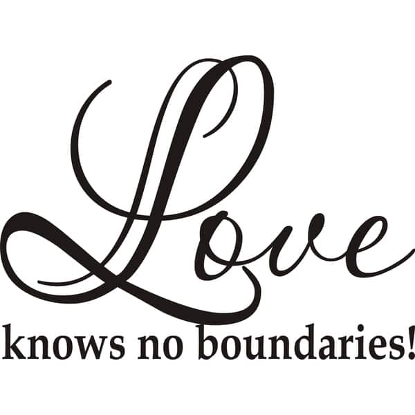 Design on Style 'Love knows no boundaries' Vinyl Art Quote - Bed