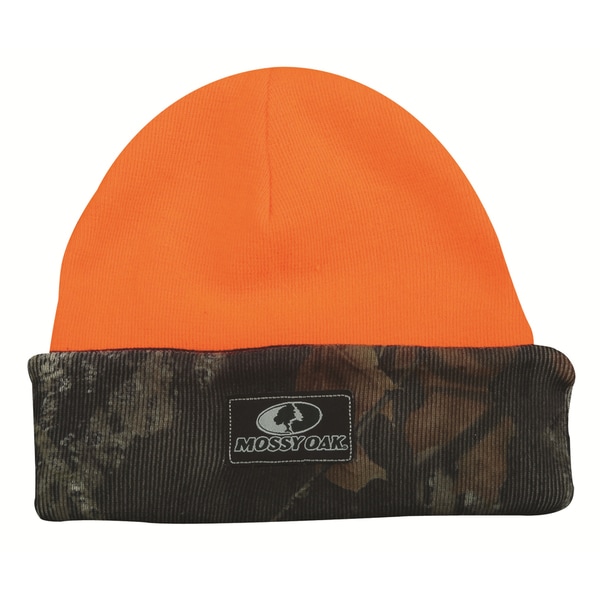 blaze orange camo knit hat