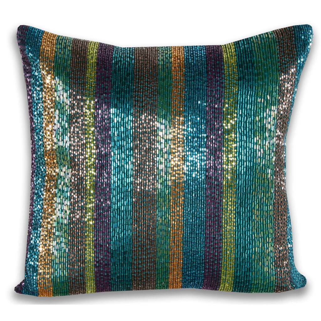 Marlo Lorenz Trista All Over Beaded 14-inch Decorative Pillow