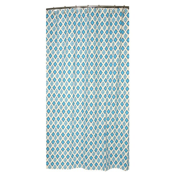 Ikat Arctic Blue Designer Shower Curtain Free Shipping Today
