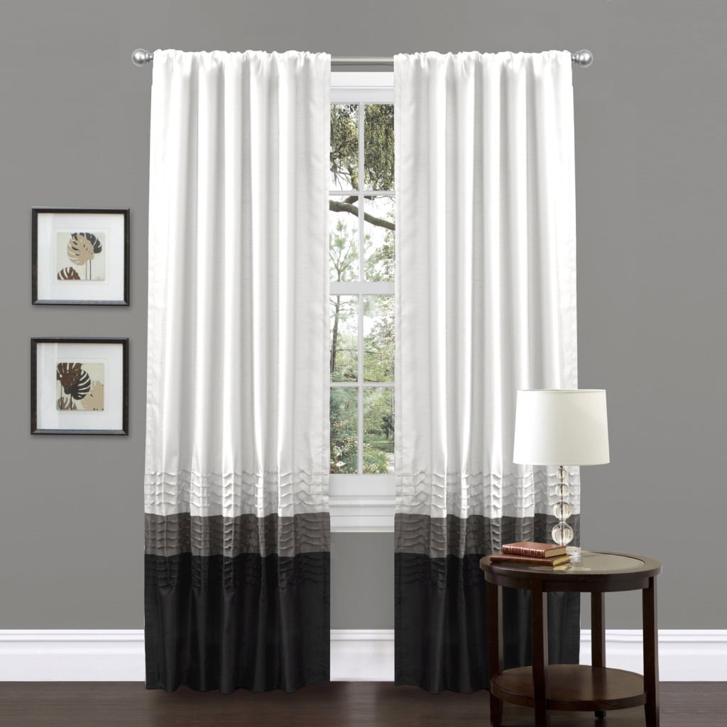 Mia White Pieced 84 inch Curtain Panel Pair (WhiteCurtain style Window panelConstruction Rod pocketPocket measures 3 inchesLining NoDimensions 84 inches long x 54 inches wide Tiebacks included NoEnergy saving NoMaterials 100 percent faux silk poly