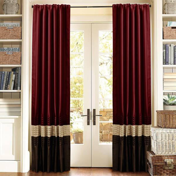 Shop Lush Decor Mia Brown Red Curtain Panels Set Of 2 Free