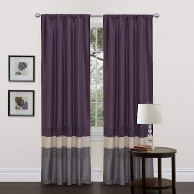 Copper Grove Vindekilde Grey/ Purple 84-inch Curtain Panel Pair - 54 x 84 - 54 x 84