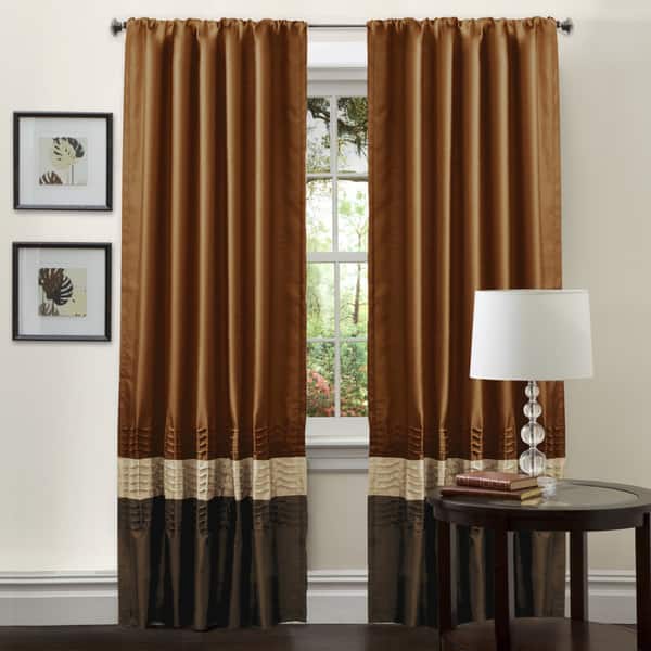 Shop Lush Decor Mia Brown Rust Curtain Panels Set Of 2 Free