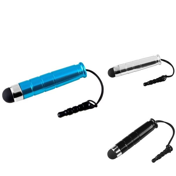 INSTEN Black/ Silver/ Blue Mini Stylus for Apple iPhone/ iPod/ iPad