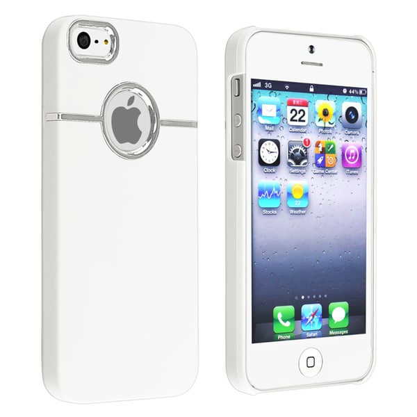 BasAcc White with Chrome Hole Rear Case for Apple iPhone 5/ 5S BasAcc Cases & Holders