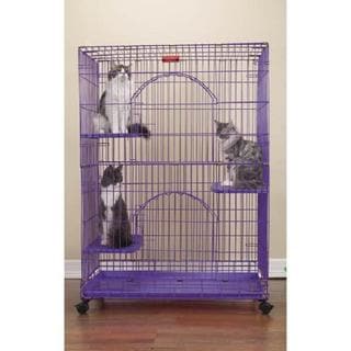 Proselect Purple Foldable Cat Cage ProSelect Cages & Accessories