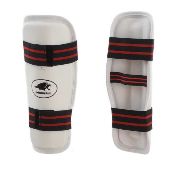 Lion Martial Arts Medium White Vinyl Shin Guard Pair Boxing, MMA & Martial Arts