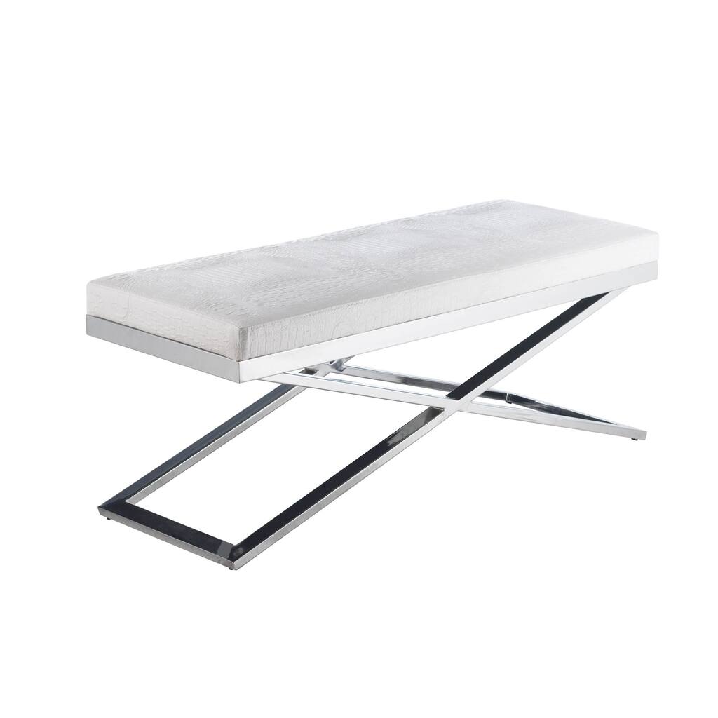 Sunpan 'Ikon' Crawford X-Base Crocodile Bench