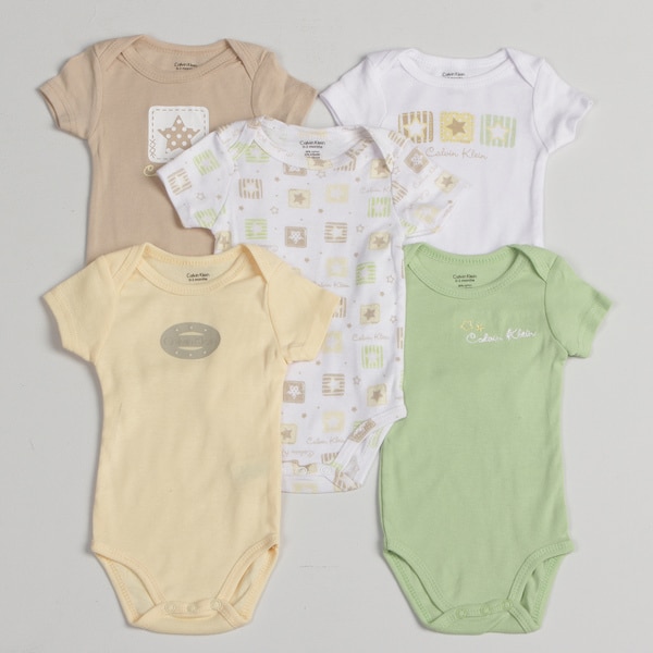 Calvin Klein Newborn Boys' Onesie (Set of 5) Calvin Klein Boys' Sets