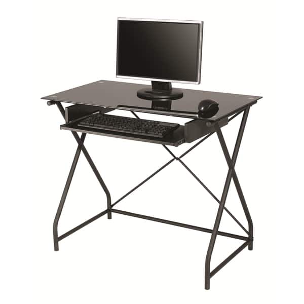 Shop Altra Glass Top Computer Desk Free Shipping Today
