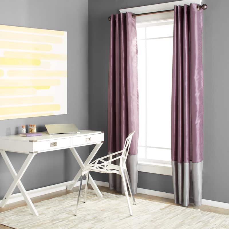 Porch & Den Frisco Prima Grey/ Purple 84-inch Curtain Panel Pair
