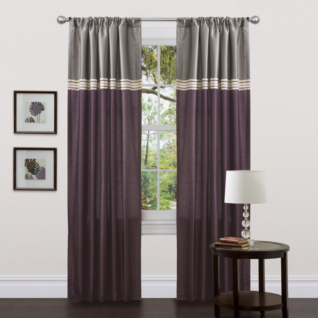 Lush Decor Terra Purple 84 inch Curtain Panels (set Of 2)